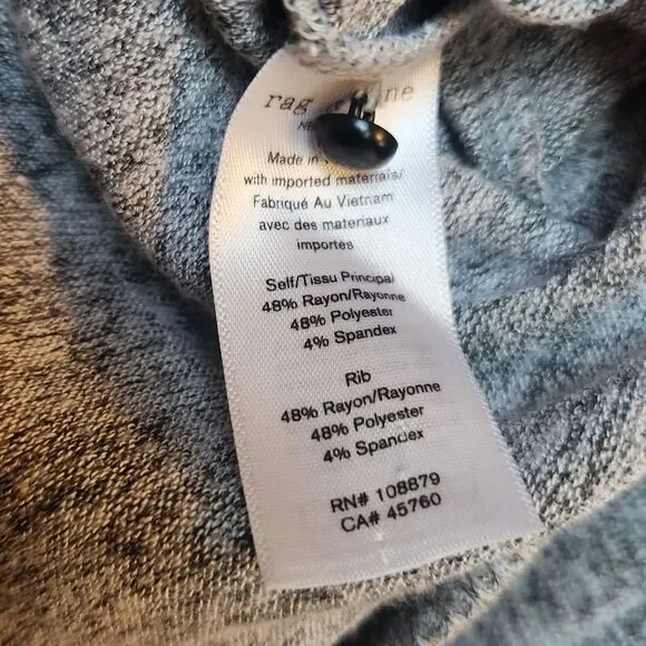 Rag & Bone button back sweater M luxe fall winter warm - Picture 7 of 7